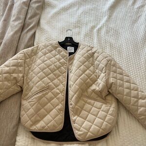 Toteme Quilted Jacket Pebble